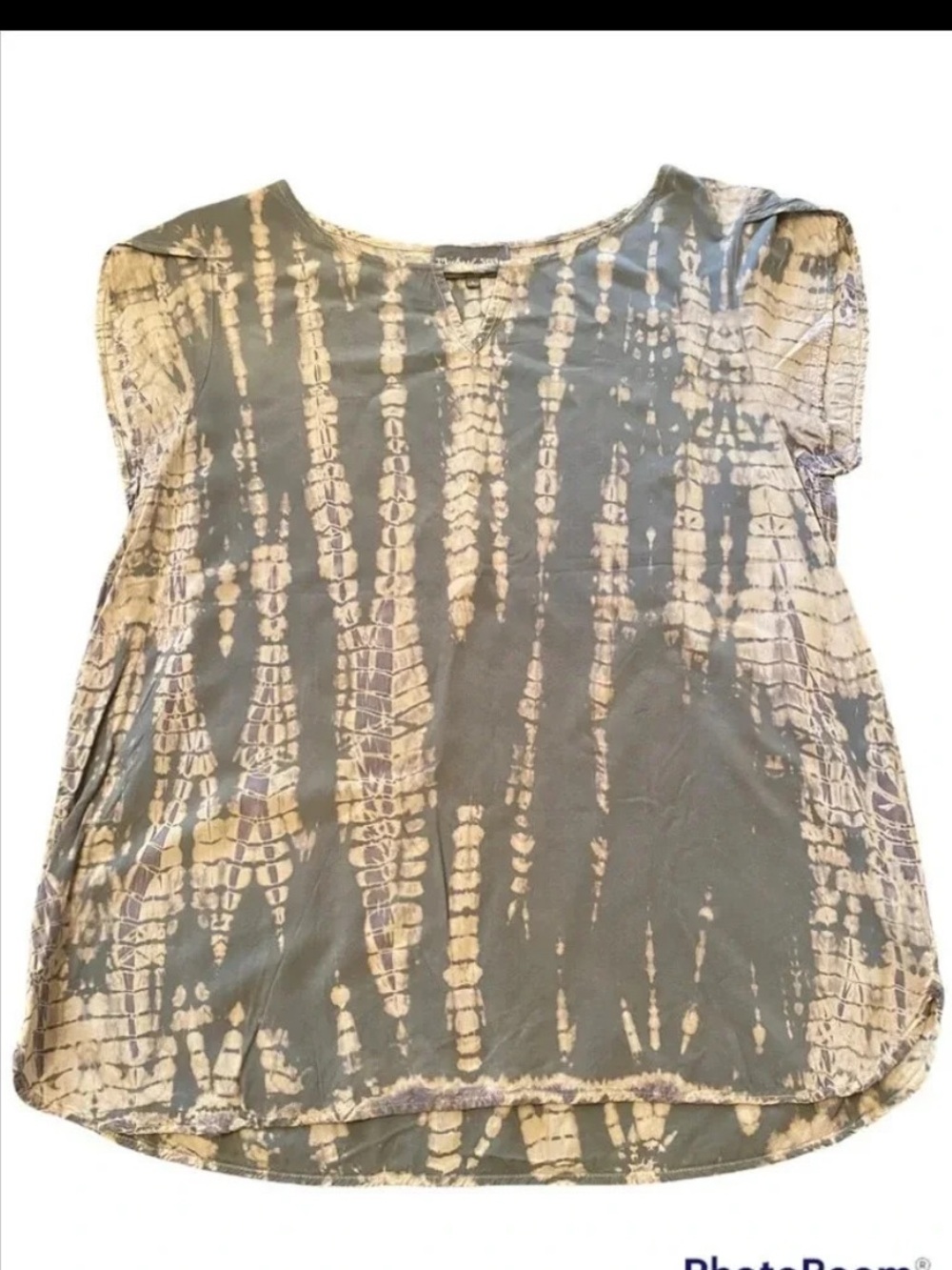 Michael Stars Tie Dye Tulip Sleeve Top Sz L